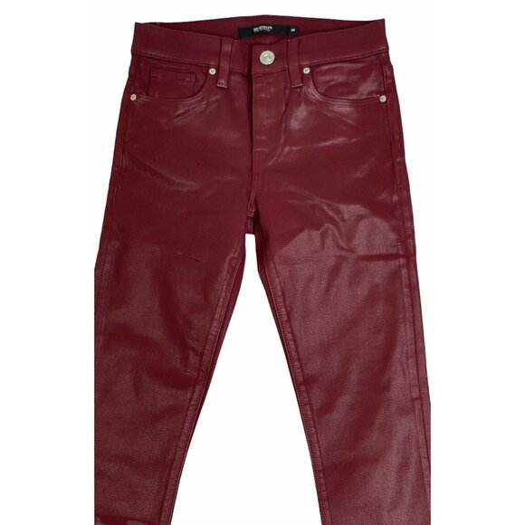 Hudson Womens Los Angeles Burgundy Mid Rise Flat F - Picture 2 of 8